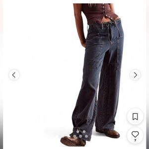 Women's Dark Blue Jeans Free People